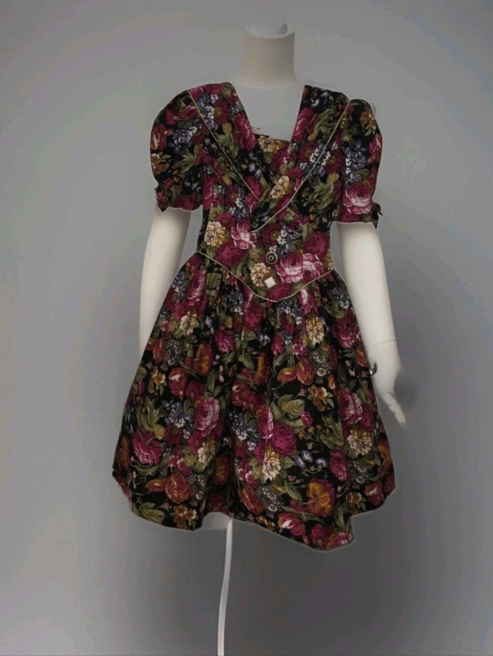 Vintage Puffy Rare Floral Handmade Dress